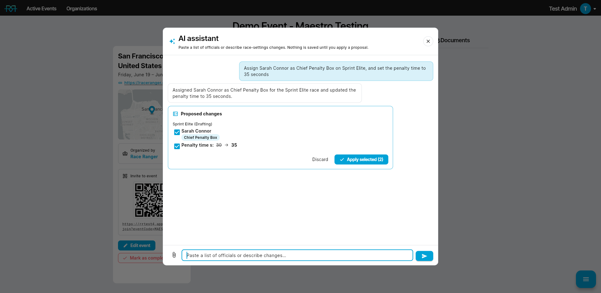The AI assistant proposing changes for review
