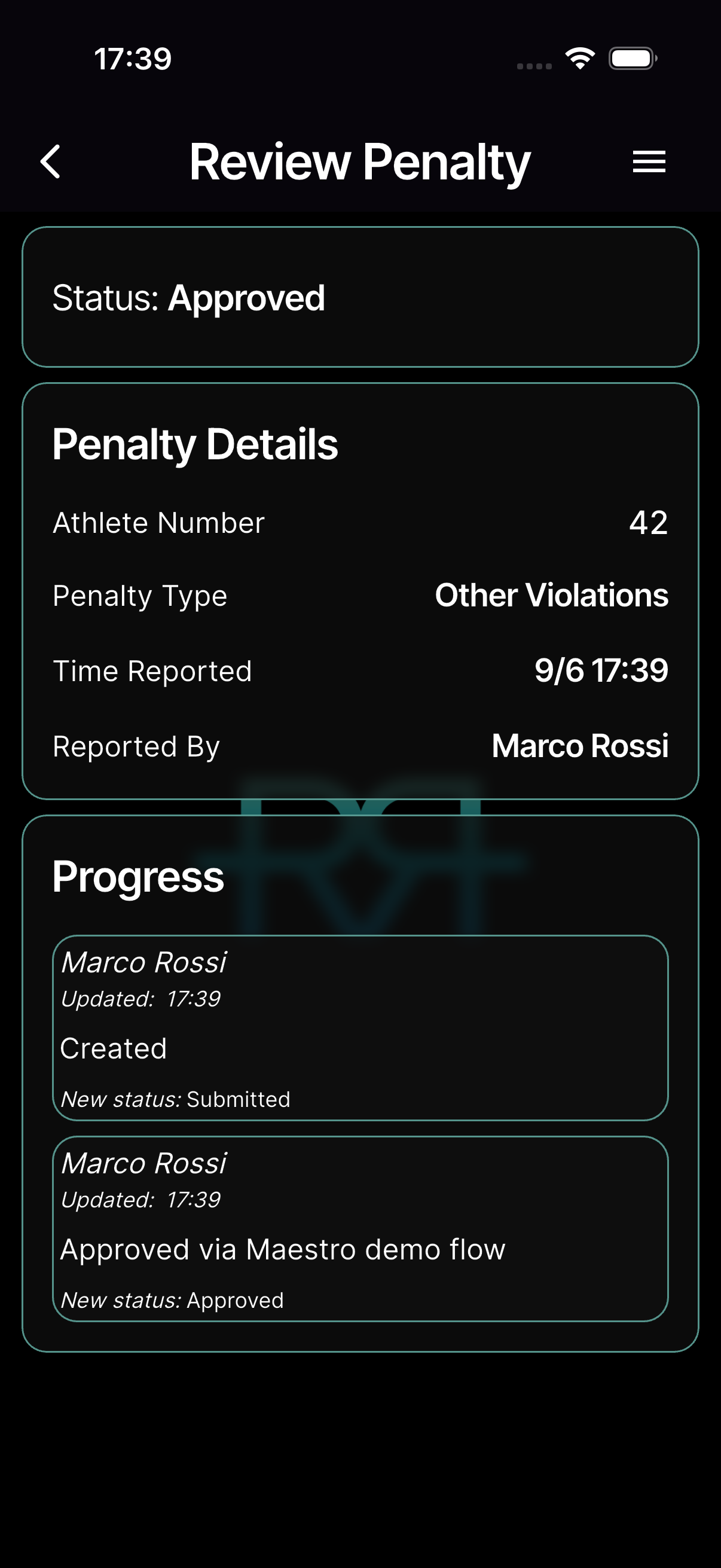 Demo-mode penalty after approval