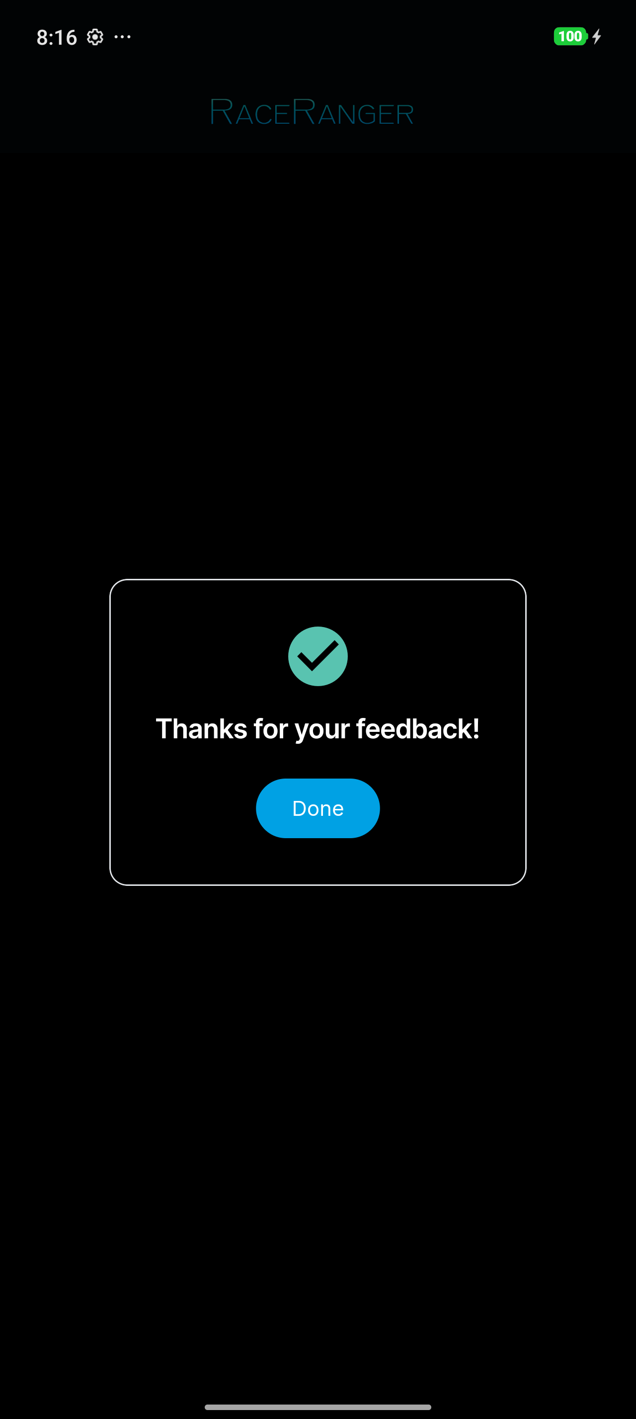 Thank you confirmation