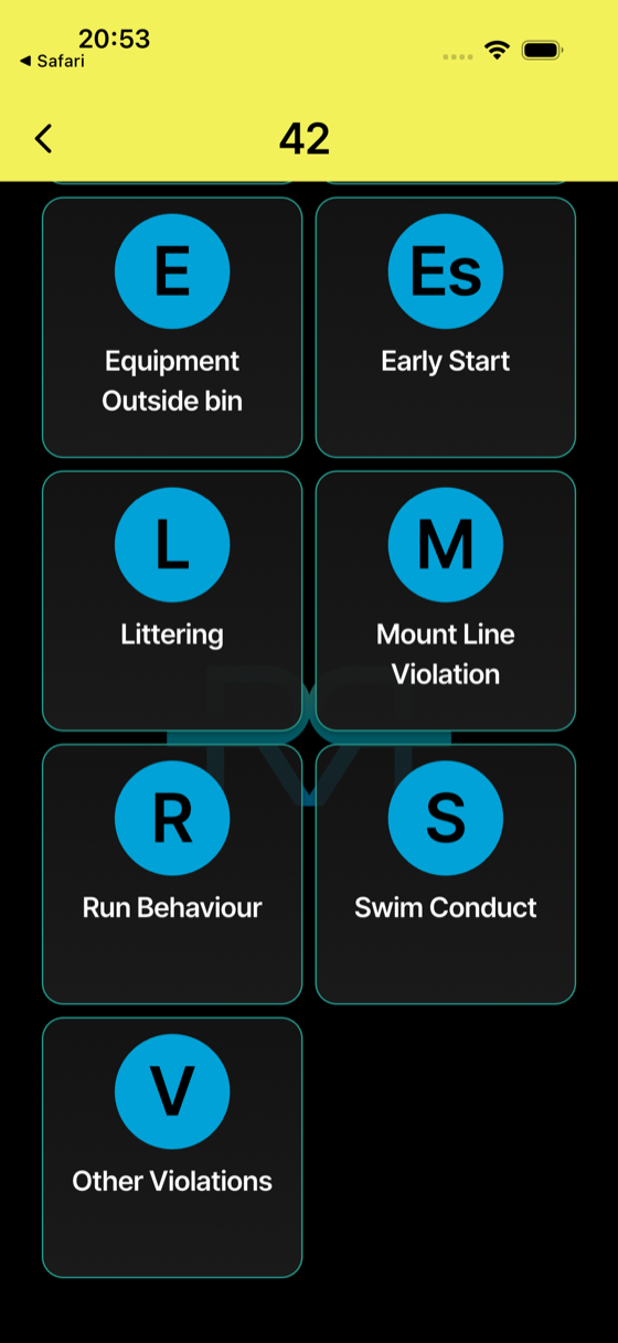 Pick the specific violation type.